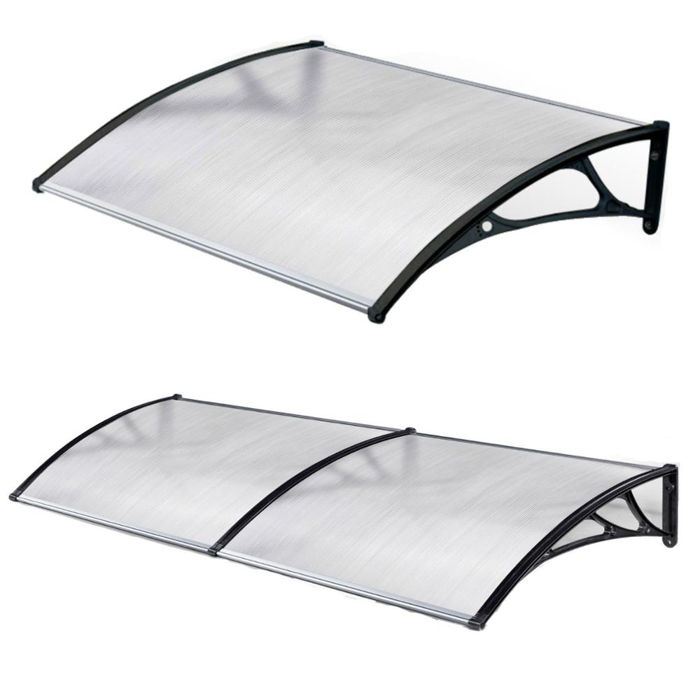 Transparent sun shade outdoor polycarbonate awnings with plastic canopy roof