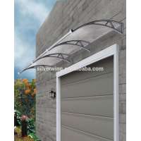 DIY polycarbonate door awning material with water gutter plastic awning components