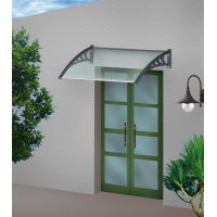 Polycarbonate sunshade door canopy with ABS plastic awning bracket