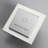 Hotel Use 12V DC MIFARE Card Type Energy Saving Switch with CNC Silver Brushed Aluminum Alloy Frame